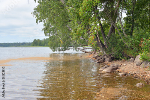 Lake at cloud day. photo