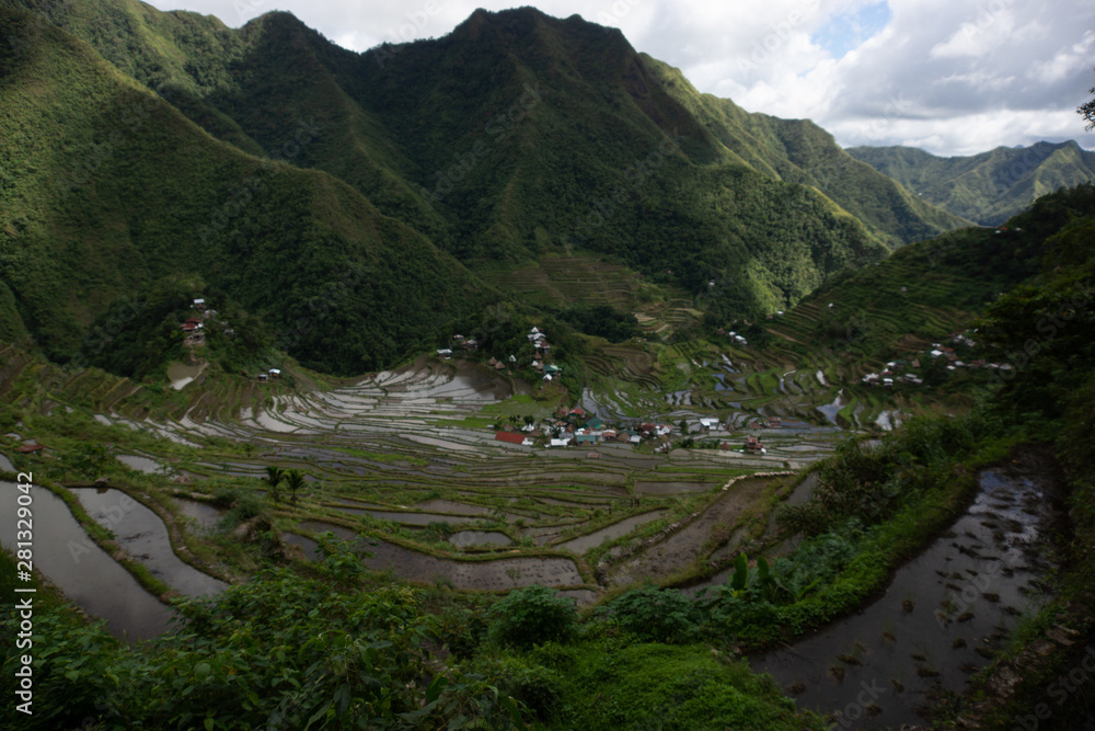 Rice terraces and Banaue village on Philippines