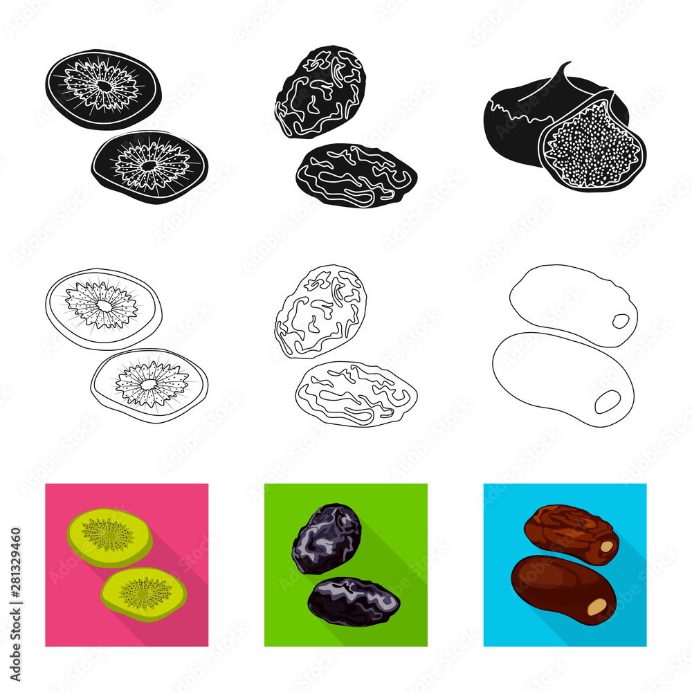 Isolated object of food and raw icon. Set of food and nature stock symbol for web. Isolated object of food and raw icon. Set of food and nature stock symbol for web.