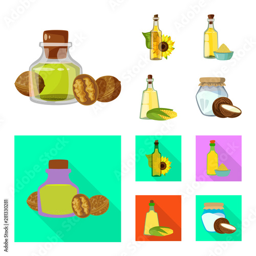 Vector design of healthy and vegetable icon. Set of healthy and agriculture vector icon for stock.