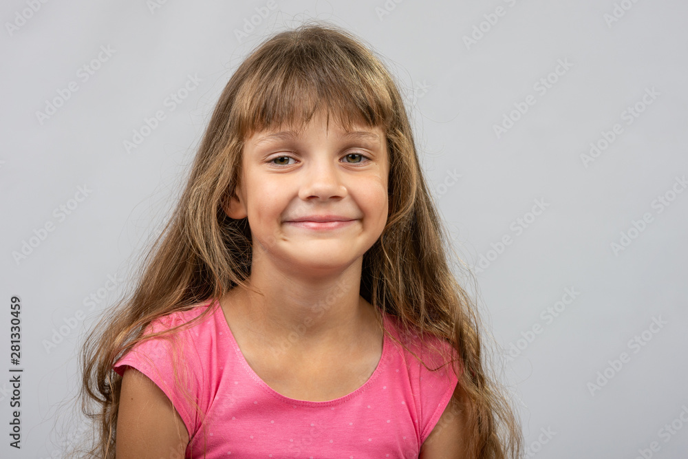 Portrait of a beautiful eight year old cheerful Europeans girl Portrait of a beautiful eight year old cheerful Europeans girl