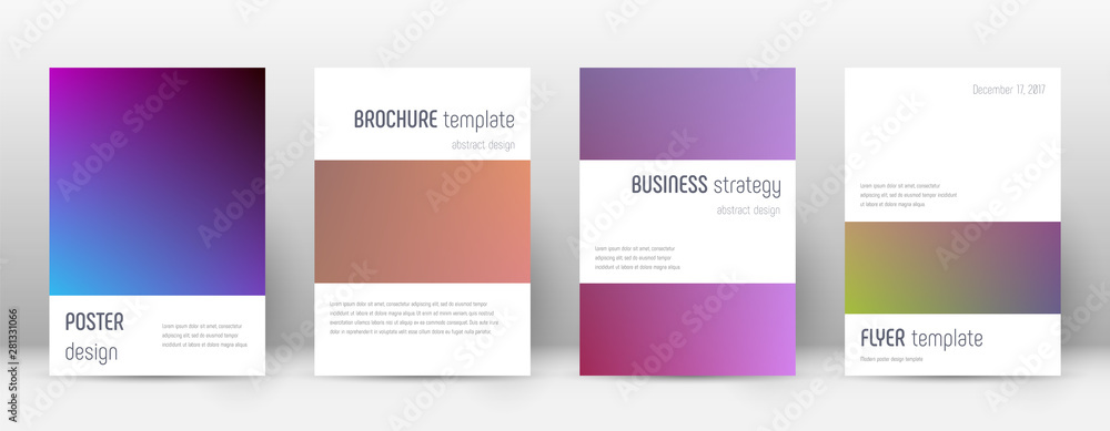 Flyer layout. Minimalistic attractive template for