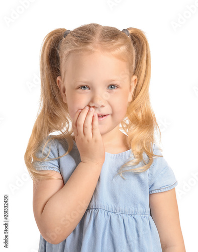 Portrait of adorable little...