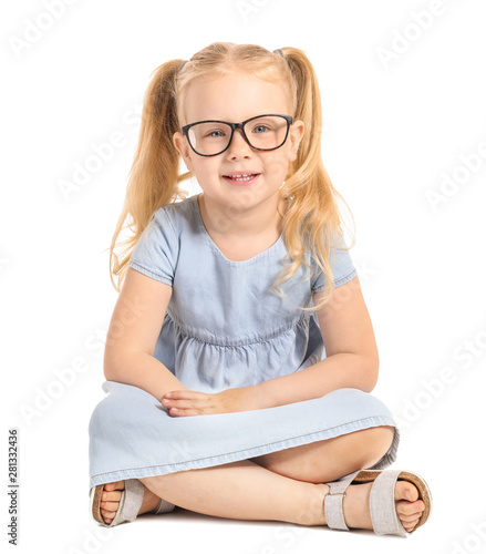 Portrait of adorable little...
