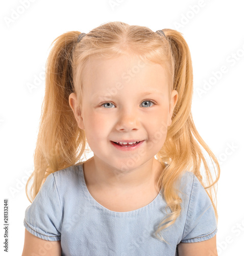 Portrait of adorable little...