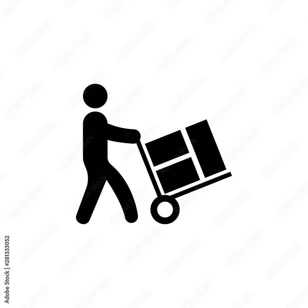 Delivery boy icon illustration isolated vector sign symbol Delivery boy icon illustration isolated vector sign symbol