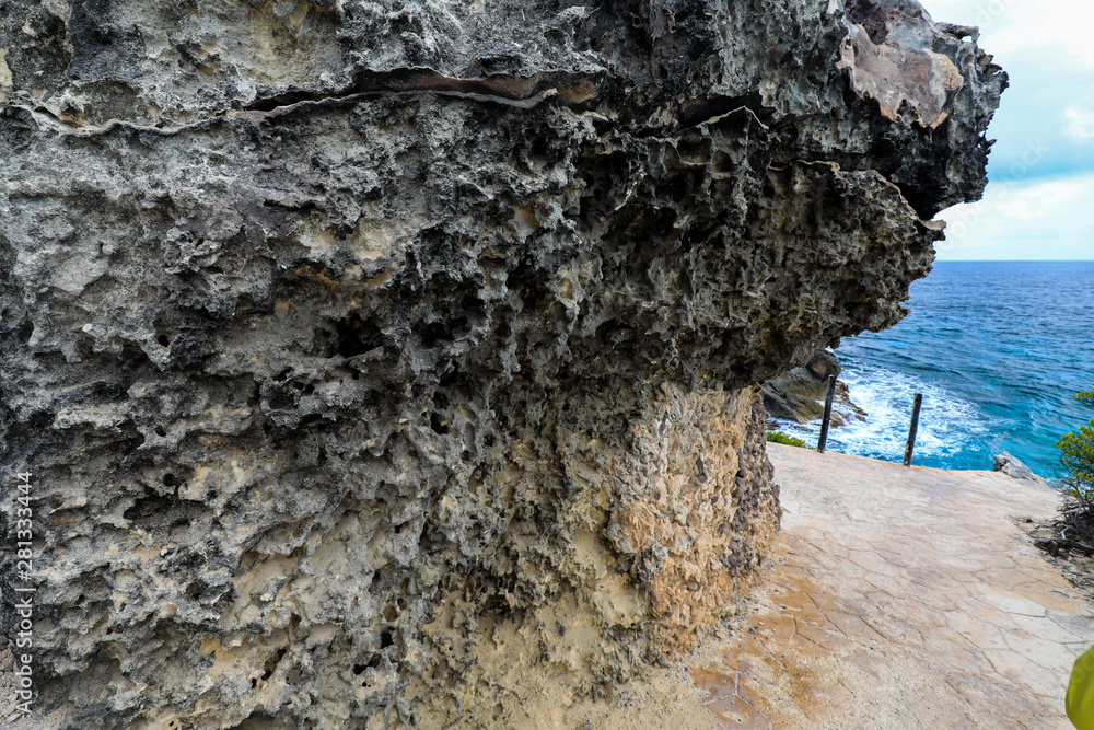 Isla Mujeres, Yucatan / Mexico - July, 23, 2019: Isla Mujers Beach Punta Sur Isla Mujeres, Yucatan / Mexico - July, 23, 2019: Isla Mujers Beach Punta Sur