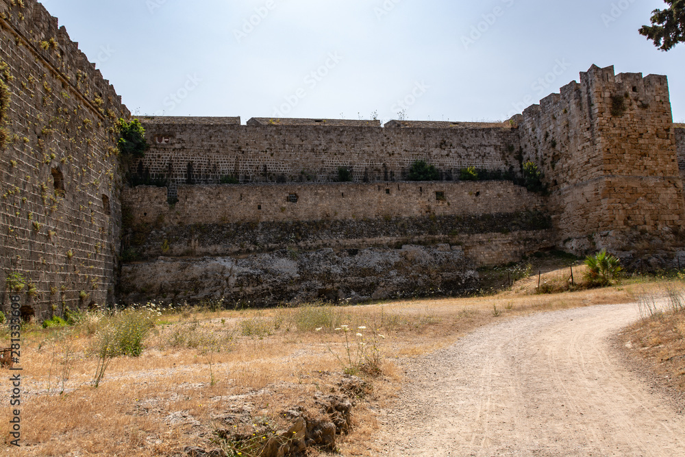 Defensive ditch along the wall of the old town