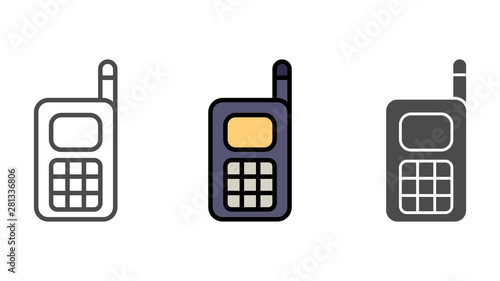 Mobile phone vector icon sign symbol