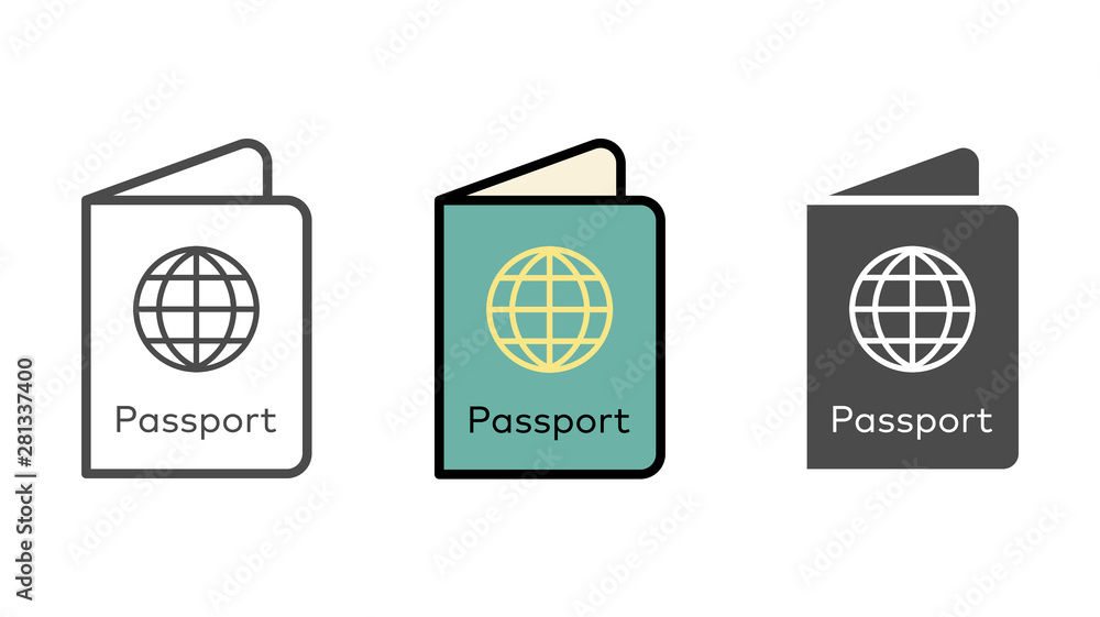 Passport vector icon sign symbol Passport vector icon sign symbol