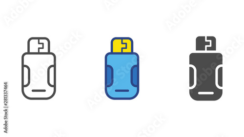 Pen drive vector icon sign symbol