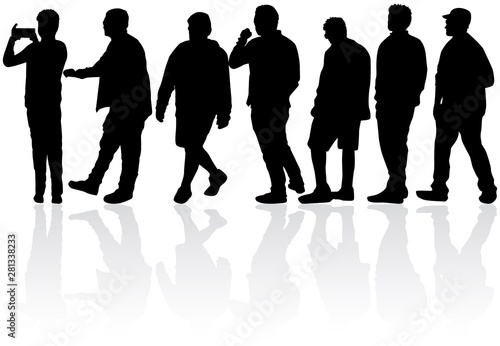 Black silhouette of a man.