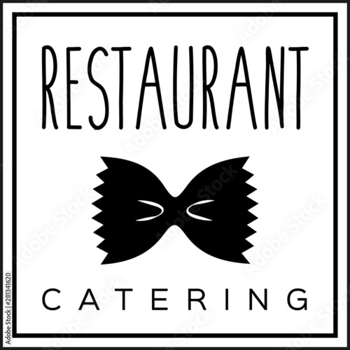 Restaurant Catering Bow Tie Pasta Logo