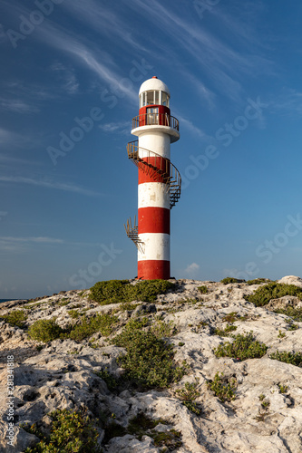 Cancun  Mexico - Lighthouse  fountain  mosaic  beach 