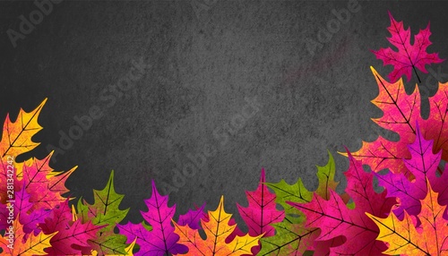 Autumn leaves. Autumn background with space for text. 