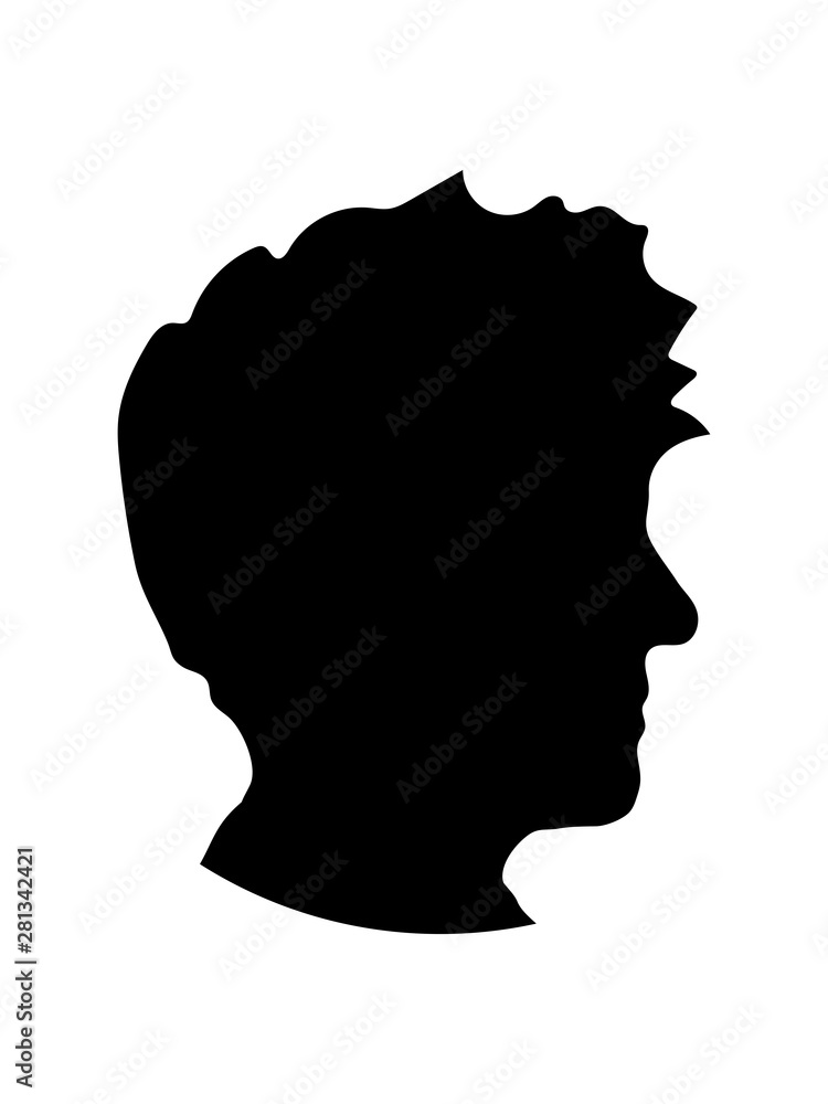 umriss logo silhouette kopf mann junge profil clipart design cool kerl dude