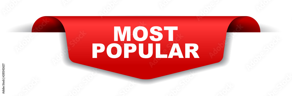 red vector banner most popular red vector banner most popular