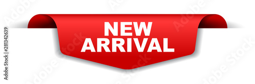 red vector banner new arrival