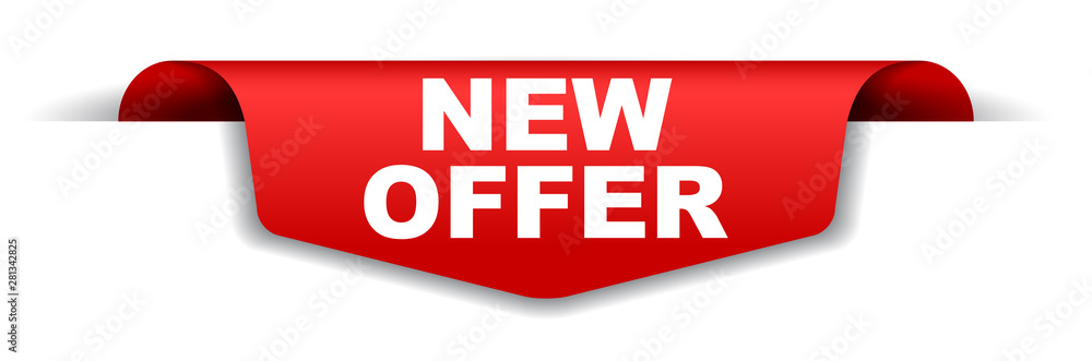 red vector banner new offer