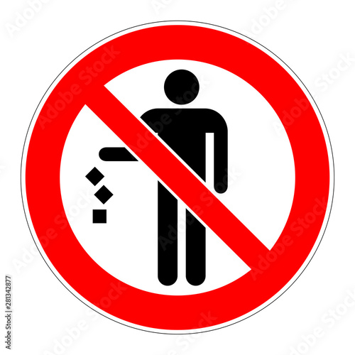 Do not litter sign
