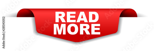 red vector banner read more