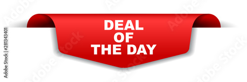 red vector banner deal of the day
