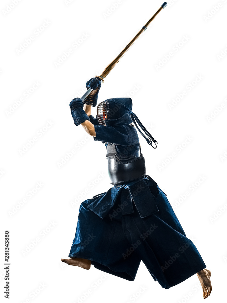 Kendo martial arts fighters in silhouette isolated on white bacground (the japanese script is the name of the fighter ,blank is for the beginners regarding rules ) Kendo martial arts fighters in silhouette isolated on white bacground (the japanese script is the name of the fighter ,blank is for the beginners regarding rules )