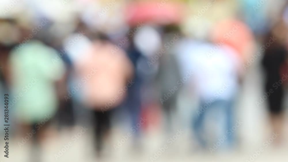 Background surface, blurred and pedestrian bokeh Background surface, blurred and pedestrian bokeh