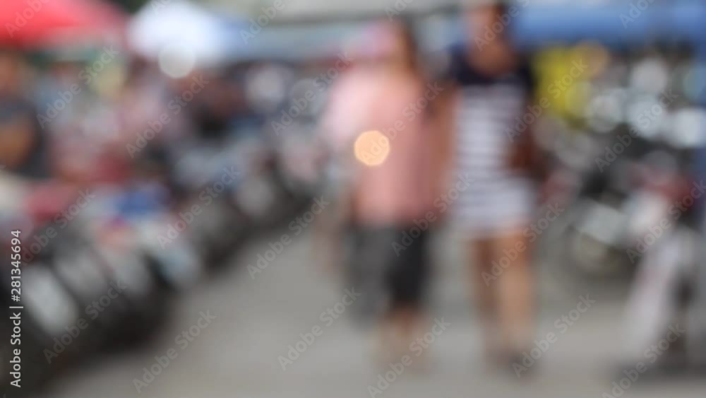 Background surface, blurred and pedestrian bokeh Background surface, blurred and pedestrian bokeh