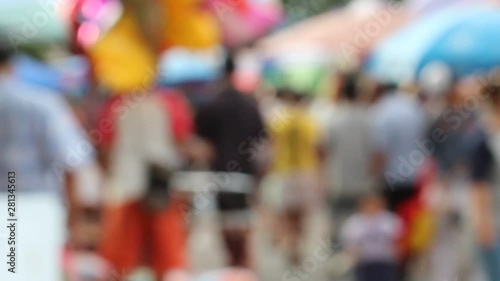 Wallpaper Mural Blurred background and pedestrian bokeh Torontodigital.ca