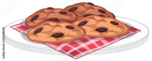 Cookie sweet dessert isolated on white backround
