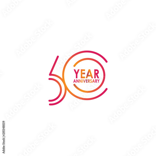 60 Year Anniversary Celebration Vector Template Design Illustration