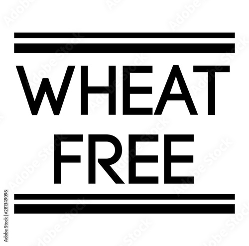 WHEAT FREE stamp on white background