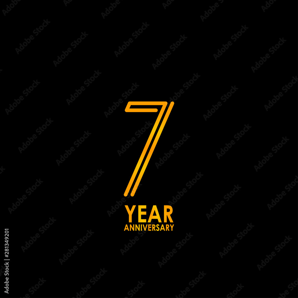 Fototapeta premium 7 Year Anniversary Celebration Vector Template Design Illustration
