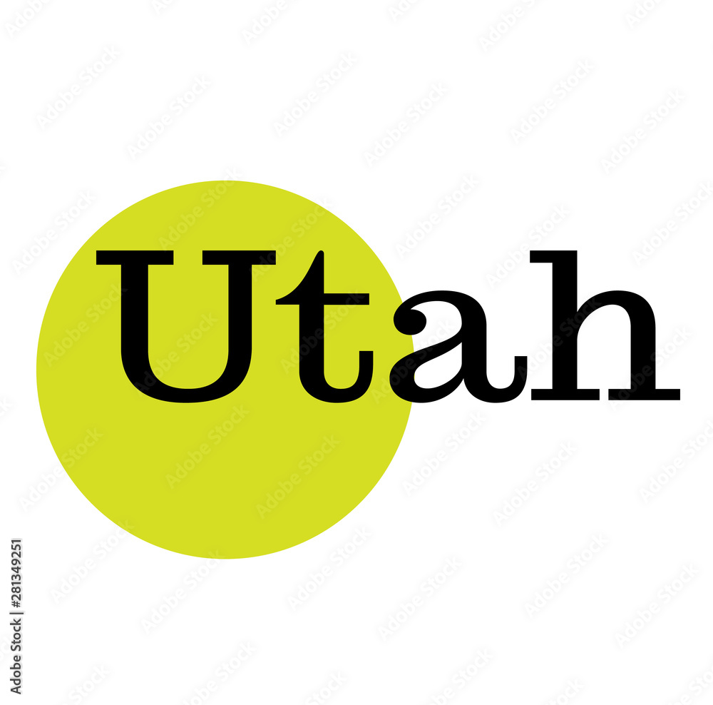 UTAH stamp on white background UTAH stamp on white background