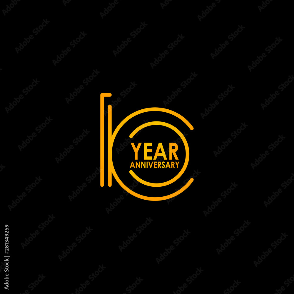 10 Year Anniversary Celebration Vector Template Design Illustration 10 Year Anniversary Celebration Vector Template Design Illustration