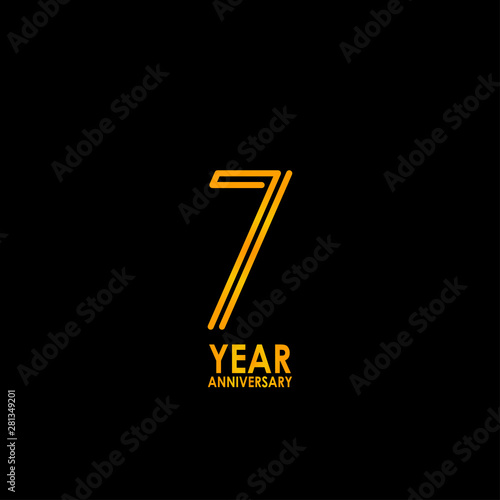 7 Year Anniversary Celebration Vector Template Design Illustration