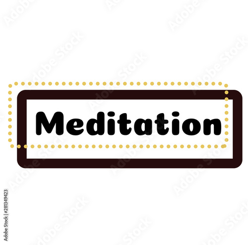 MEDITATION stamp on white background