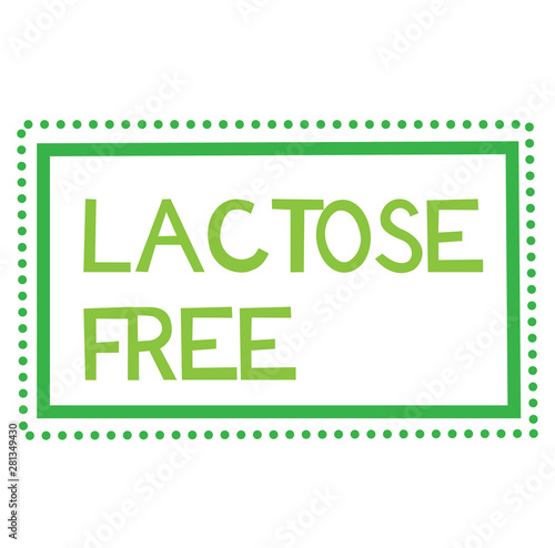 LACTOSE FREE stamp on white background