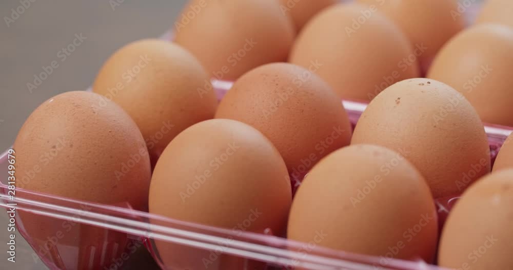 Pack of the chicken egg in rotation Pack of the chicken egg in rotation