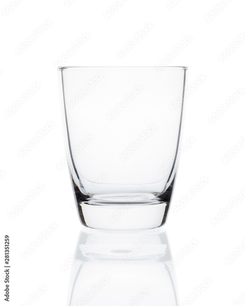 Empty clean drinking glass cup isolated on white background. With clipping path. Empty clean drinking glass cup isolated on white background. With clipping path.