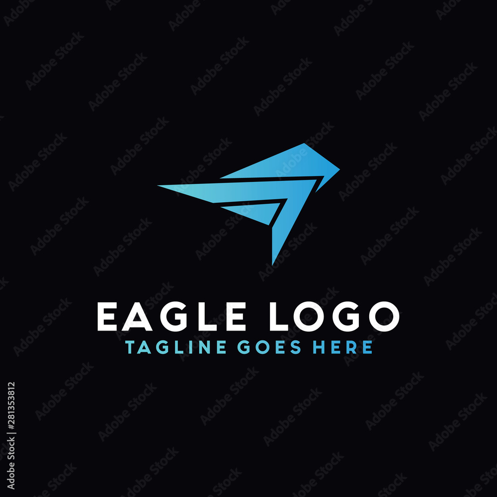 Eagle Logo Vector With Modern Shape And Blue Gradient Color. Hawk Bird Geometric Symbol. Falcon Logo Design Inspiration. Eagle Logo Vector With Modern Shape And Blue Gradient Color. Hawk Bird Geometric Symbol. Falcon Logo Design Inspiration.