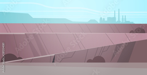 Opencast mining stone quarry industrial mine production