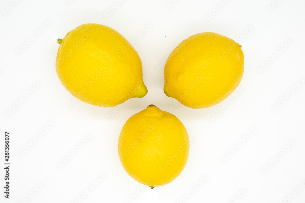 Isolated lemons on white background Isolated lemons on white background