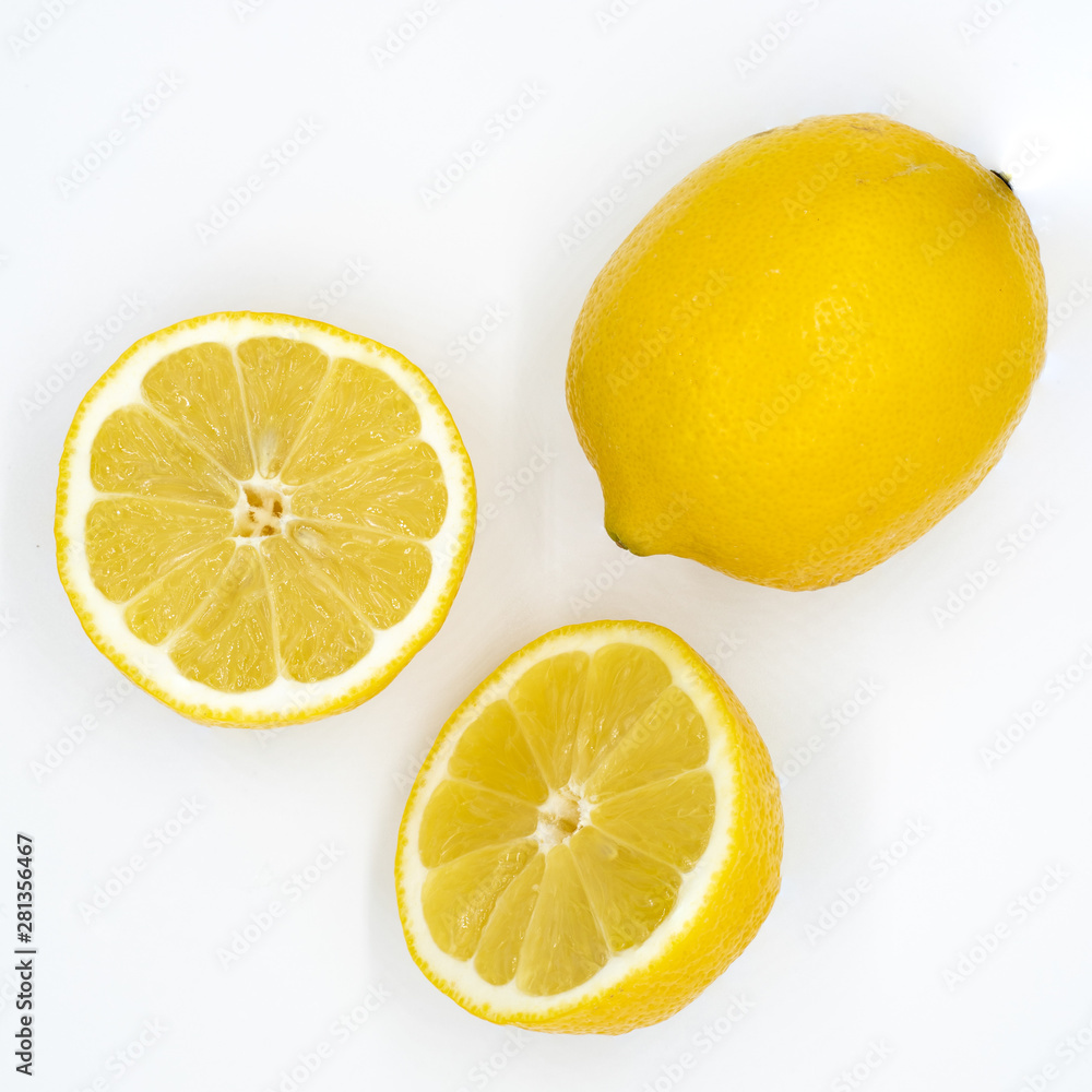 Isolated lemons on white background Isolated lemons on white background