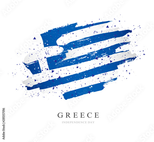 Flag of Greece. Vector illustration on white background.