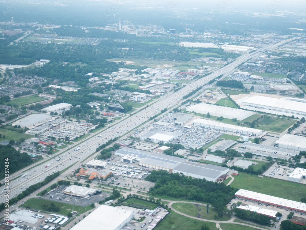 Aerial view of Houston Suburban	