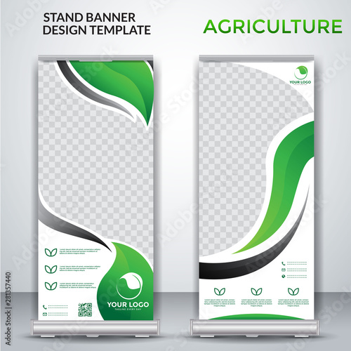 Agriculture roll up banner design