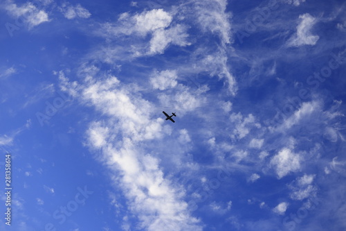 Beautiful morning clouds sky background.