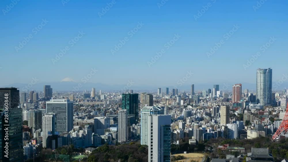 富士山と東京 タイムラプス 富士山と東京 タイムラプス